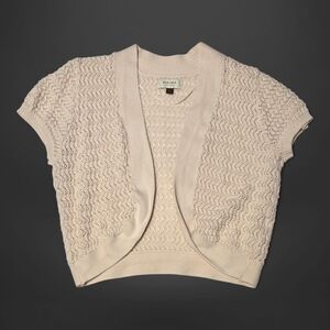 Sonoma Life + Style Cream Beige Open Cardigan Sweater